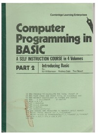 Computer Programming in BASIC - Part 2 - Introducing BASIC