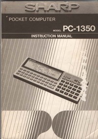 Sharp PC-1350 Instruction Manual