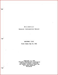 WordStar - General Information Manual
