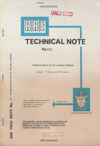 Introduction to the RS Portable Compiler - Technical Note No. 802