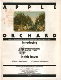 Apple Orchard - Vol 1 Number 1 - March/April 1980