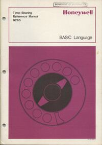 Time-Sharing Reference Manual - BASIC Language