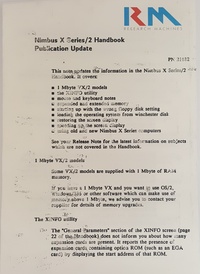 RM Nimbus X Seris/2 Handbook Publication Update PN 21182