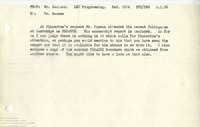 63106 Memo from David Caminer to Tony Barnes, 6th Feb 1956