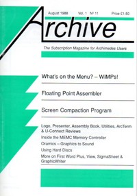 Archive - Vol 1, No 11 - August 1988