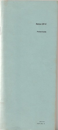 Xerox CP-V Pocket Guide