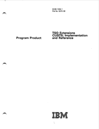 IBM - TSO Extensions - CLISTS: Implementation and Reference