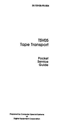 TSV05 Tape Transport - Pocket Reference Guide