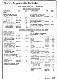 ITT Director - Price List