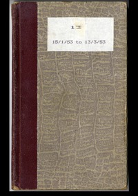Lenaerts Notebook 13 (15 Jan - 13 Mar 1953)