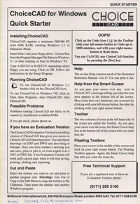 ChoiceCAD Quick Starter Manual