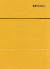 Control Data Cyber 70 Computer Systems Models 72, 73, 74 6000 Computer Systems