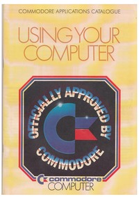 Commodore Applications Catalogue - Using Your Computer