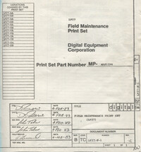 Field Maintenance Print Set (LP27)