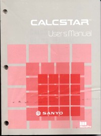 Sanyo CalcStar Users Manual