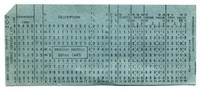 40 Column Punch Card