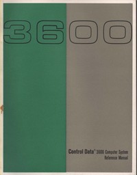 Control Data 3600 Computer System Reference Manual