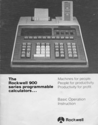 Rockwell 920 Basic Operation Instruction