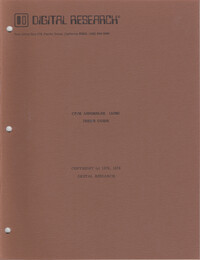 CP/M 2 Assembler (ASM) - User's Guide