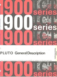 ICL 1900 Series Pluto General Description