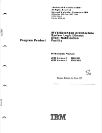 IBM - MVS - Extended Architecture System Logic Library - Event Notification Facility