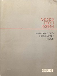 Digital Micro PDP11 System Unpacking & Installation Guide