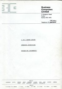 BCL Susie Operating Instructions Program Two (Statements)