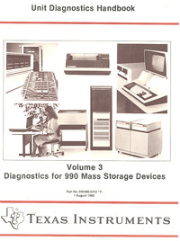 Unit Diagnostics Handbook Volume 3 Diagnostics for 990 Mass Storage Devices