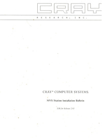Cray MVS Station Installation Bulletin SIB Release for 2.03