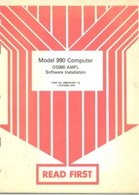 Model 990 Computer DS990 AMPL Software Installation