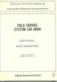 Field Service System Log Book