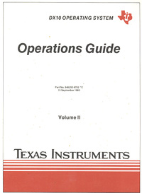 DX 10 Operating System Operations Guide Volume II
