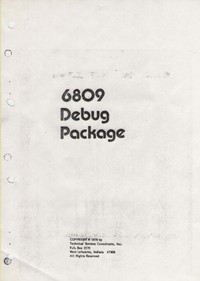 SWTPC - 6809 Debug Package