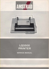 Amstrad LQ3500 Printer Service Manual