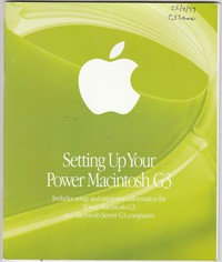 Power Macintosh G3 Setting Up