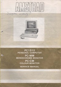 Amstrad PC1512  PC-MM PC-CM  Service Manual