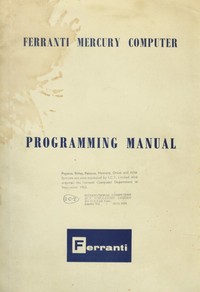 Ferranti Mercury Computer Programming Manual