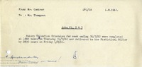 Memo regarding Jobs P1, 2 & 3, 1st August 1952