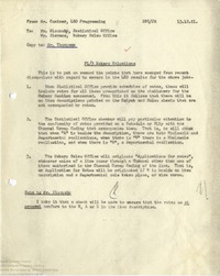 Memo regarding P1/3 Bakery Valuations, 13th December 1951