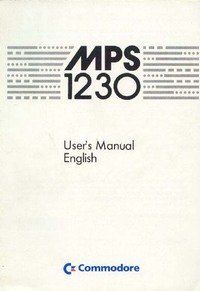 Commodore MPS 1230 Printer User's Manual
