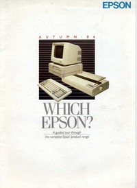 Epson Product Catalogue Autumn 1986