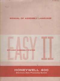 Honeywell 400 Manual Of Assembly Language