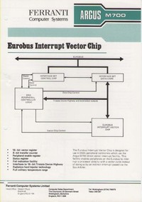 Ferranti Argus M700 Eurobus Interrupt Vector Chip Data Sheet