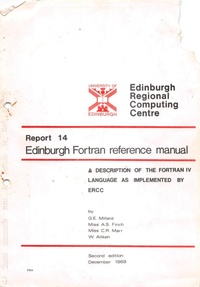 Edinburgh Regional Computing Centre- Edinburgh Fortran Reference Manual