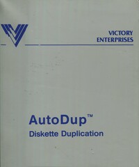 Victory Enterprises V3000/AutoDup Operator's Manual