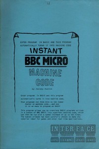 Instant BBC Micro Machine Code