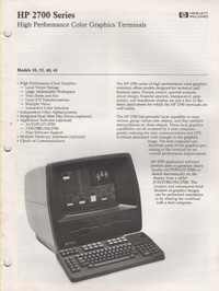 HP 2700 Series Color Graphics Terminals leaflet