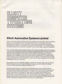 Elliott Computer Typesetting Systems