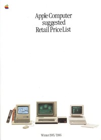 Apple Retail Price List Winter 1985/1986