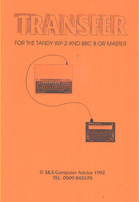 Transfer - Tandy WP-2 to BBC B/Master V2.10